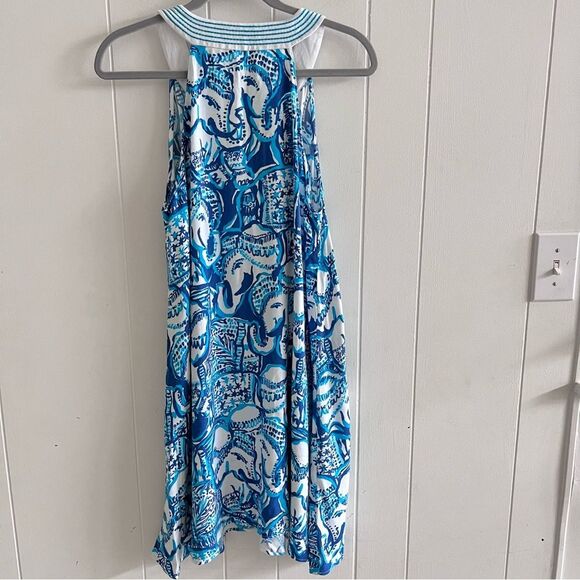 Lilly Pulitzer Achelle Swing Dress Keep on Trunkin Indigo. - Picture 8 of 12